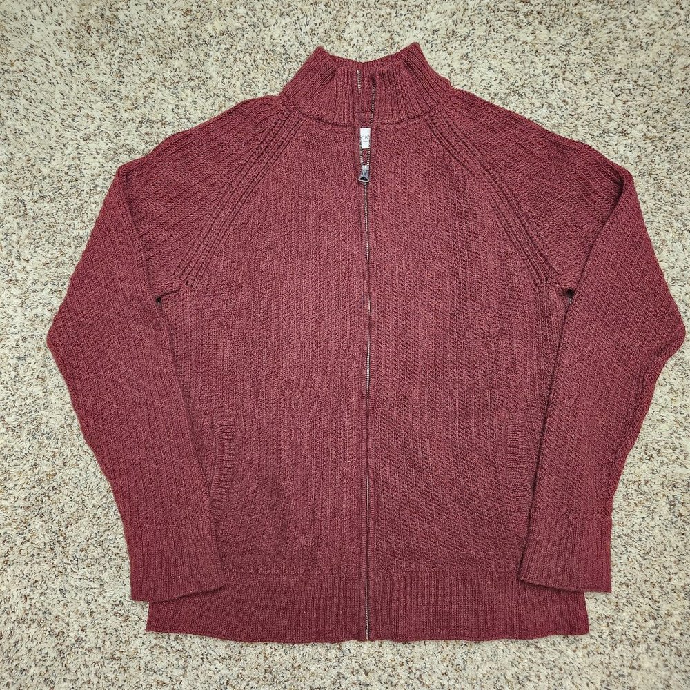 Lucky Zip-up Maroon Sweater